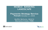 MOBILE  BANKING LANDSCAPE  Payments Strategy Service