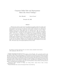 Corporate Dollar Debt and Depreciations: Much Ado About Nothing? ∗ Hoyt Bleakley