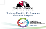 Doug McLeod August 2015 FDOT Planning Manager, Mobility Performance Measures