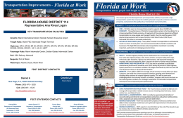 Florida at Work Transportation Improvements - FLORIDA HOUSE DISTRICT 114