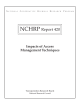 NCHRP Report 420 Impacts of Access Management Techniques