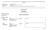 Consultant Selections, Awards Committee, and Procurement Actions Review and Approval... Agendas