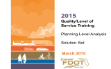 2015 Quality/Level of Service Training Planning Level Analysis