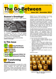 The Go-Between Season’s Greetings! Issue 103   December 2011