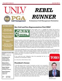 REBEL RUNNER  Key Golf and Toro Representatives Visit UNLV