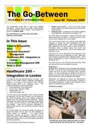 The Go-Between Issue 80   February 2008 Information for Information Users