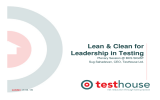 Lean &amp; Clean for Leadership in Testing Plenary Session @ BCS SIGIST