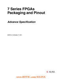 7 Series FPGAs Packaging and Pinout www.BDTIC.com/XILINX Advance Specification