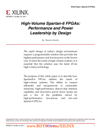 High-Volume Spartan-6 FPGAs: Performance and Power Leadership by Design