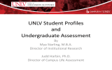 UNLV Student Profiles and Undergraduate Assessment