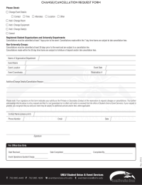 CHANGE/CANCELLATION REQUEST FORM