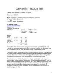 Genetics – BCOR 101