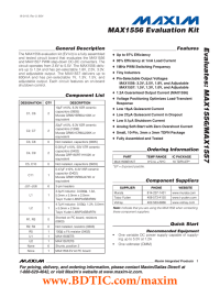 Evaluates: MAX1556/MAX1557 MAX1556 Evaluation Kit General Description Features