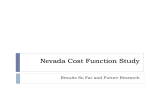 Nevada Cost Function Study Results So Far and Future Research