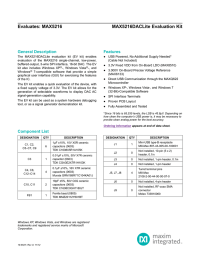 Evaluates: MAX5216 MAX5216DACLite Evaluation Kit General Description Features