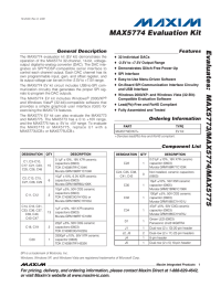 Evaluates:  MAX5773/MAX5774/MAX5775 MAX5774 Evaluation Kit General Description Features