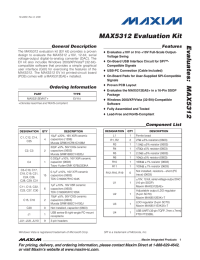 Evaluates:  MAX5312 MAX5312 Evaluation Kit General Description Features