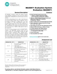 MAX8971 Evaluation System Evaluates: MAX8971 General Description Features