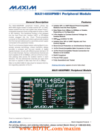 MAX14850PMB1 Peripheral Module General Description Features