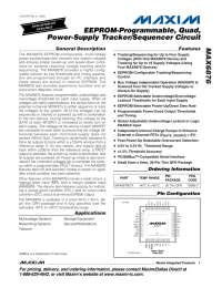 MAX6876 EEPROM-Programmable, Quad, Power-Supply Tracker/Sequencer Circuit General Description