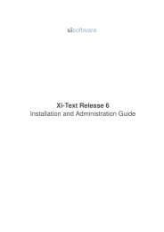 xi software Xi-Text Release 6 Installation and Administration Guide