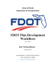 FDOT Plan Development Workflows State of Florida Department of Transportation