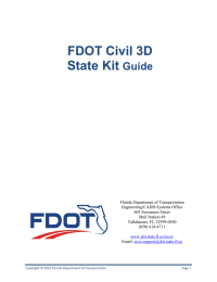 FDOT Civil 3D State Kit  Guide