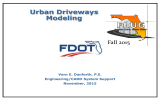 Urban Driveways Modeling Fall 2015 Vern E. Danforth, P.E.