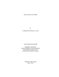 THE PASTOR AS FATHER  by S. PHILLIP HUNTER, B.A., M.D.