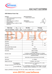 IGC142T120T8RM IGBT4 Medium Power Chip