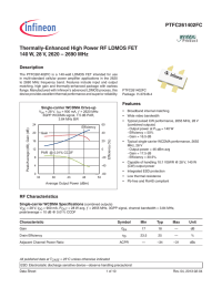 PTFC261402FC Thermally-Enhanced High Power RF LDMOS FET Description