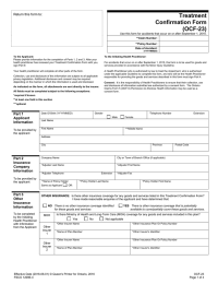 Treatment Confirmation Form (OCF-23)