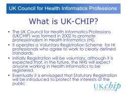 What is UK-CHIP?