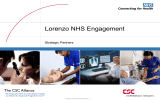 Lorenzo NHS Engagement Strategic Partners — 1 9/22/2016 12:03:42 AM CSC Alliance