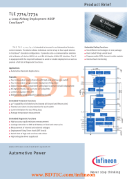 Product Brief TLE 7714/7734 4 Loop Airbag Deployment ASSP CrosSave