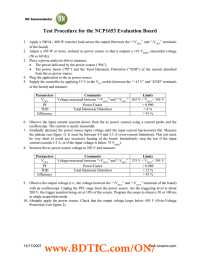 Test Procedure for the NCP1653 Evaluation Board