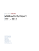 MWG Activity Report 2011 - 2012  Data Working Group