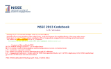 NSSE 2013 Codebook U.S. Version 