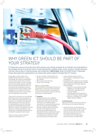 WHY GREEN ICT SHOULd bE pART OF