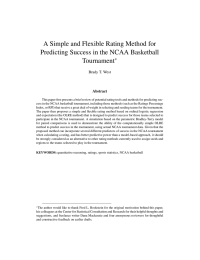 A Simple and Flexible Rating Method for Tournament ∗