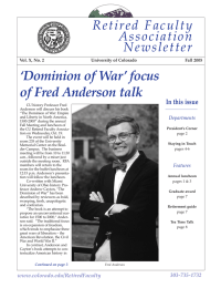 ‘Dominion of War’ focus of Fred Anderson talk Retired Faculty Association