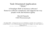 Task Orientated Application “TOA”